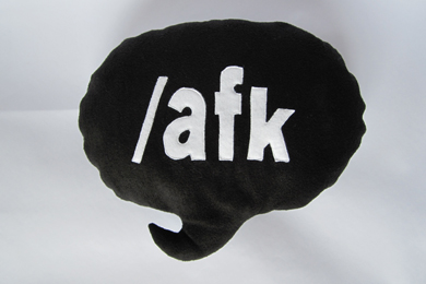 /afk Speech Bubble Cushion - Black 