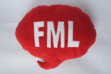 FML Speech Bubble Cushion - Red 