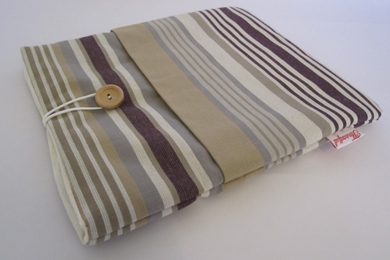 iPad Case - Beige-Purple Stripe 