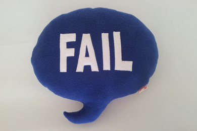 FAIL Speech Bubble Cushion - Blue 