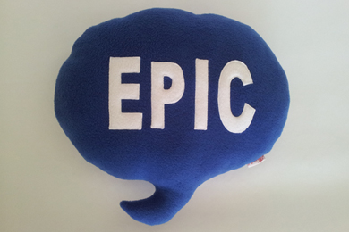 EPIC Speech Bubble Cushion - Blue 