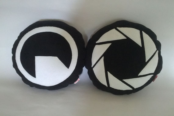 Valve Themed Logo Cushions Pair