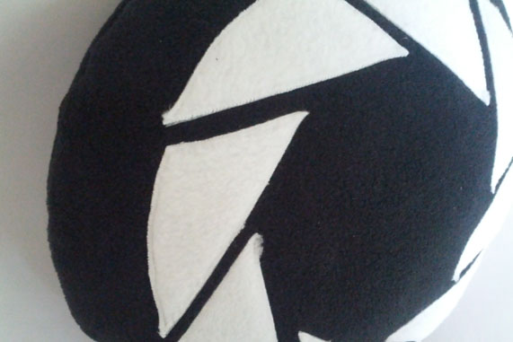 Aperture Science Themed Logo Cushion